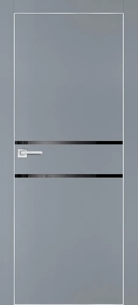 Фото Межкомнатная дверь PX-18 AL кромка с 4-х ст. Серый матовый